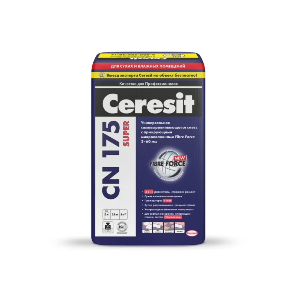 Самовыравнивающаяся смесь Ceresit CN 175 super
