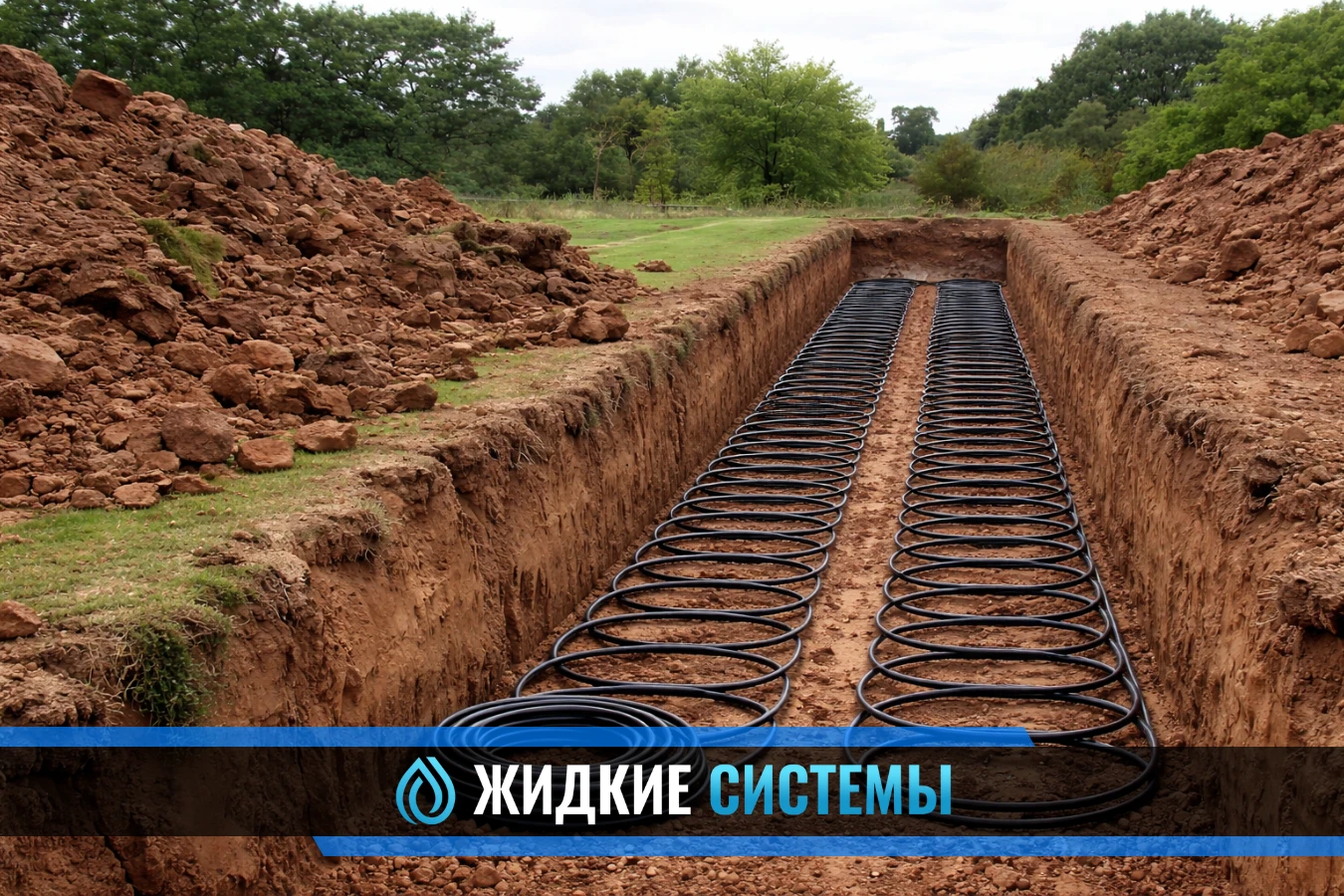 Монтаж геотермального контура для теплообмена с почвой в Смоленске