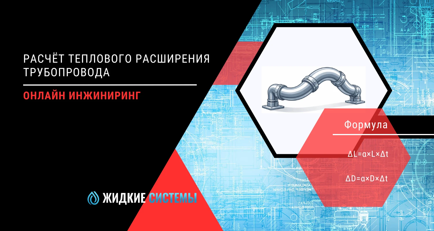 Расчёт расширения трубопровода при воздействии температуры