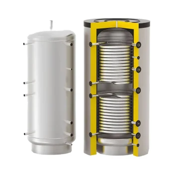 Буферный теплоаккумулятор с двумя теплообменниками