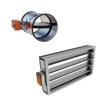 Клапан воздуховода - автоматический с сервоприводом