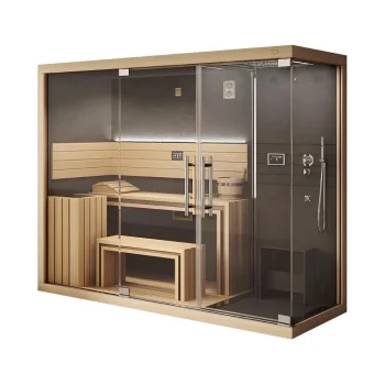 Сауна электропечная с душевой кабиной