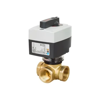 Поворотный трёхходовой смесительный клапан с сервоприводом